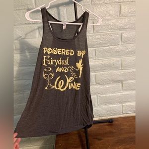 Powered By Fairy Dust and Wine Workout Tank Large